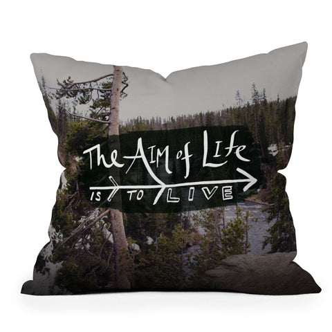 Leah Flores Aim Of Life X Wyoming Outdoor Throw Pillow
