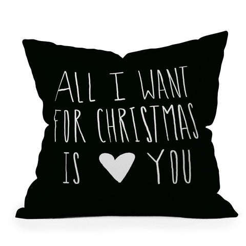 Leah Flores All I Want for Christmas Is You Outdoor Throw Pillow