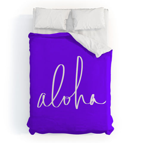 Leah Flores Aloha Purple Duvet Cover