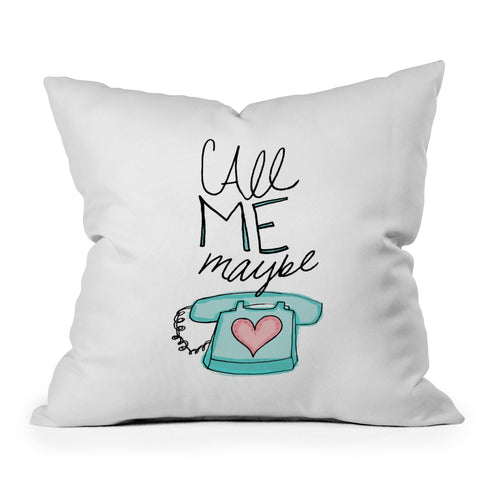 Leah Flores Call Me Maybe Outdoor Throw Pillow