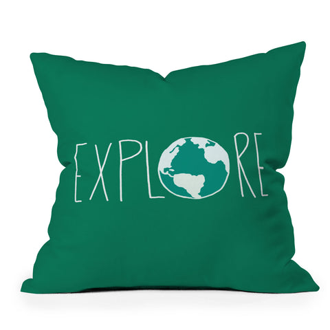 Leah Flores Explore The Globe Outdoor Throw Pillow