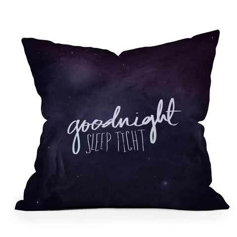 Leah Flores Goodnight Outdoor Throw Pillow