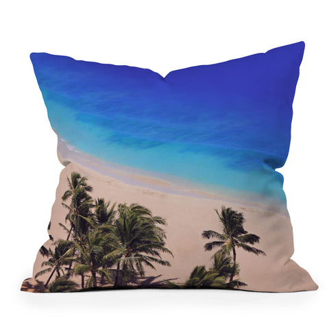 Leah Flores Hawaii Beach Outdoor Throw Pillow