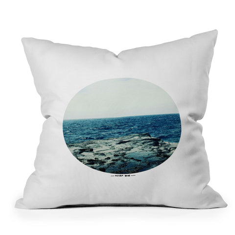 Leah Flores Ocean Blue Outdoor Throw Pillow