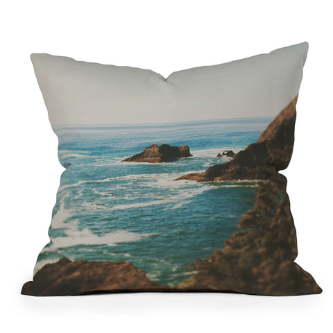 Leah Flores Oregon Coast II Outdoor Throw Pillow