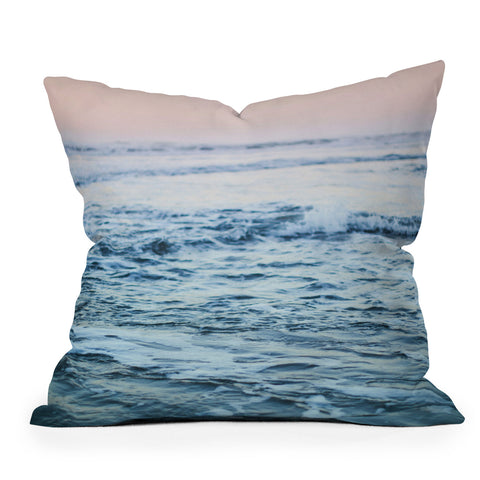 Leah Flores Pacific Ocean Waves Outdoor Throw Pillow