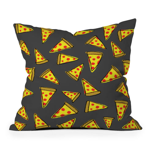 Leah Flores Pizza Party Outdoor Throw Pillow