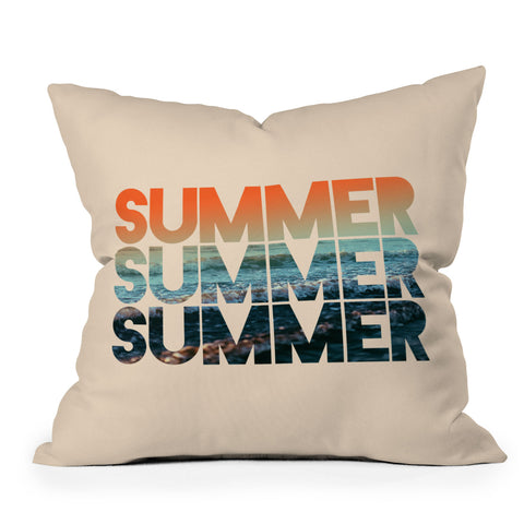 Leah Flores Summer Summer Summer Outdoor Throw Pillow