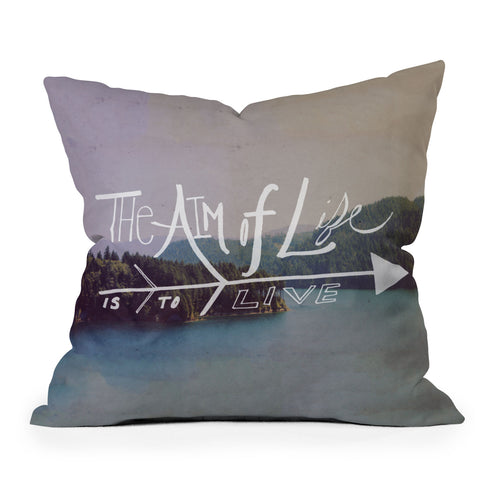 Leah Flores The Aim Of Life Outdoor Throw Pillow