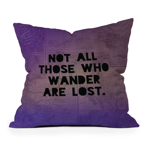 Leah Flores Those Who Wander Outdoor Throw Pillow