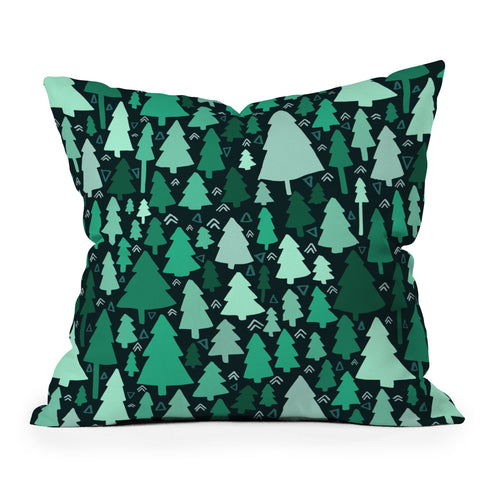 Leah Flores Wild and Woodsy Outdoor Throw Pillow