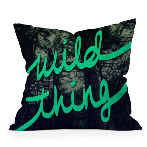 Leah Flores Wild Thing 1 Outdoor Throw Pillow