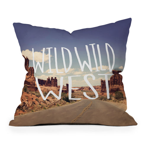 Leah Flores Wild Wild West Outdoor Throw Pillow