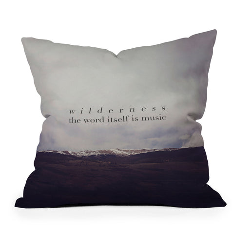 Leah Flores Wilderness Music Outdoor Throw Pillow