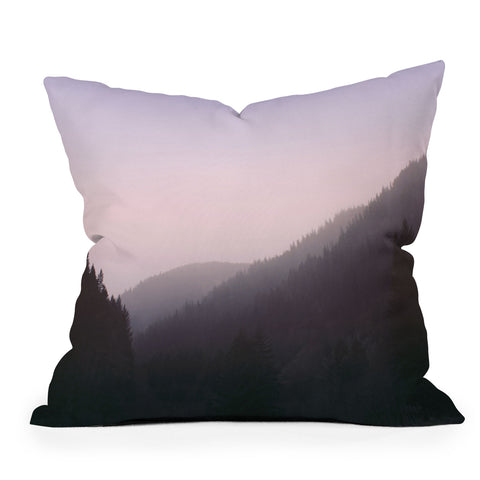 Leah Flores Wilderness x Pink Outdoor Throw Pillow