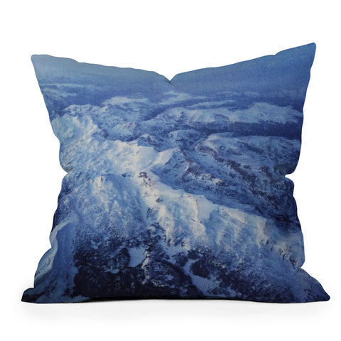 Leah Flores Winter Mountain Range Outdoor Throw Pillow