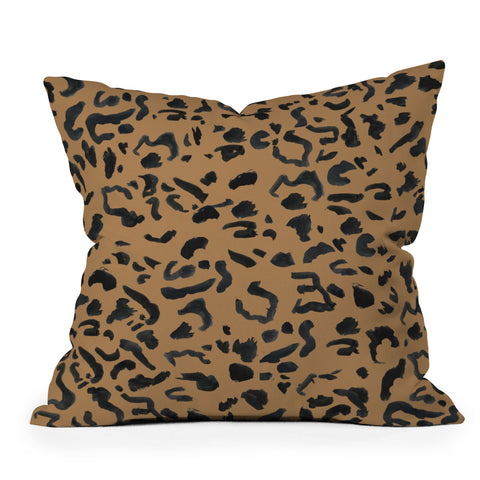 Leeana Benson Cheetah Print Outdoor Throw Pillow