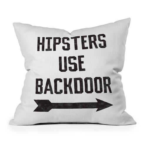Leeana Benson Hipsters Use Back Door Outdoor Throw Pillow