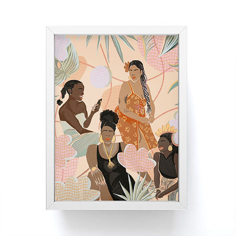 Leeya Makes Noise Black Femme Friendship Framed Mini Art Print