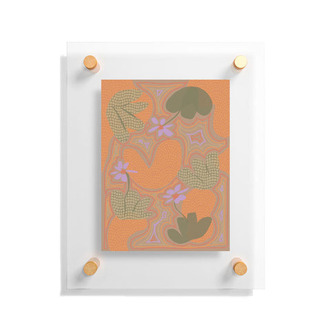 Leeya Makes Noise Little Purple Flowers Floating Acrylic Print