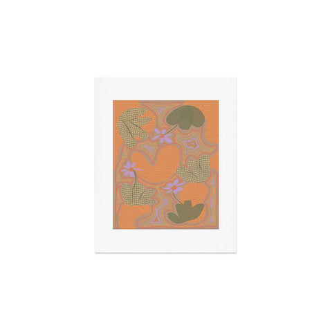 Leeya Makes Noise Little Purple Flowers Art Print