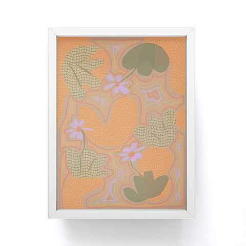 Leeya Makes Noise Little Purple Flowers Framed Mini Art Print