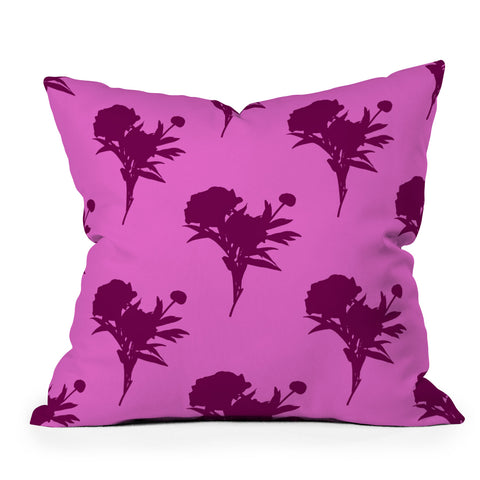 Lisa Argyropoulos Be Bold Peony Outdoor Throw Pillow