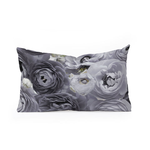 Lisa Argyropoulos Bloom Sweetly Whispered Gray Oblong Throw Pillow