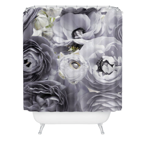 Lisa Argyropoulos Bloom Sweetly Whispered Gray Shower Curtain