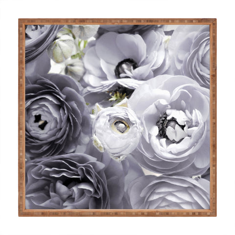Lisa Argyropoulos Bloom Sweetly Whispered Gray Square Tray