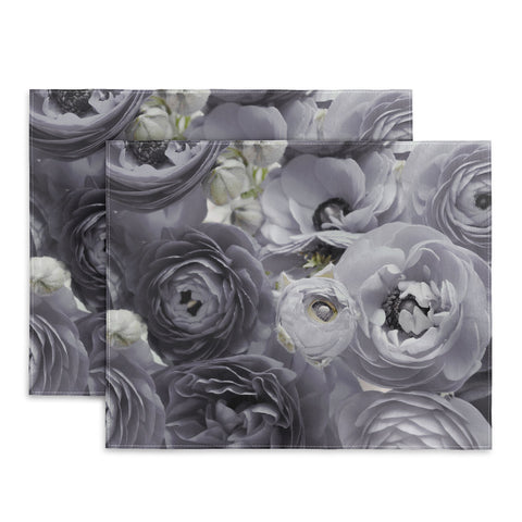 Lisa Argyropoulos Bloom Sweetly Whispered Gray Placemat