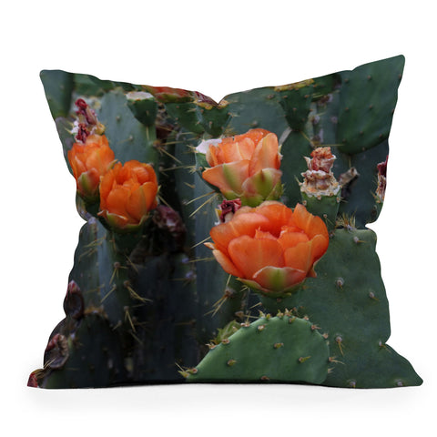 Lisa Argyropoulos Blooming Prickly Pear Outdoor Throw Pillow