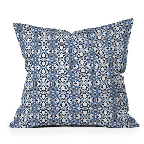 Lisa Argyropoulos Blue Jewels Outdoor Throw Pillow