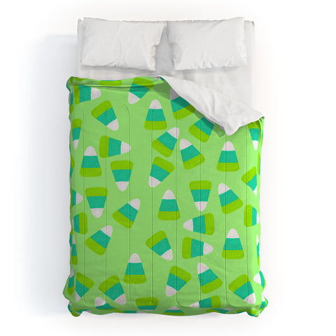 Lisa Argyropoulos Candy Corn Jumble Fang Green Comforter