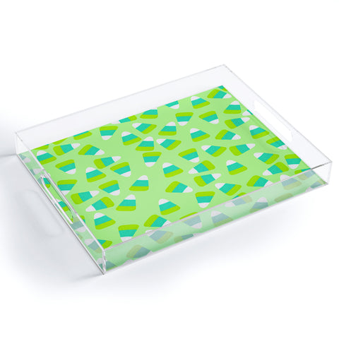 Lisa Argyropoulos Candy Corn Jumble Fang Green Acrylic Tray