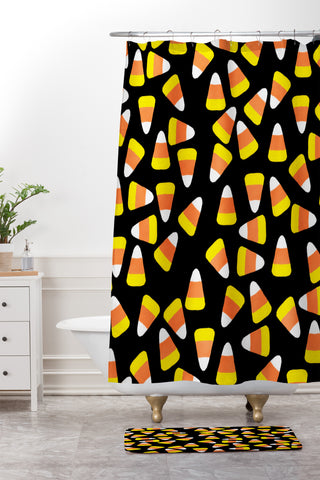 Lisa Argyropoulos Candy Corn Jumble Shower Curtain And Mat