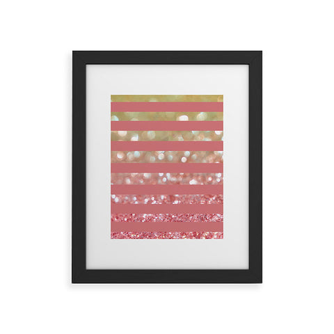 Lisa Argyropoulos Champagne Tango Stripes Framed Art Print