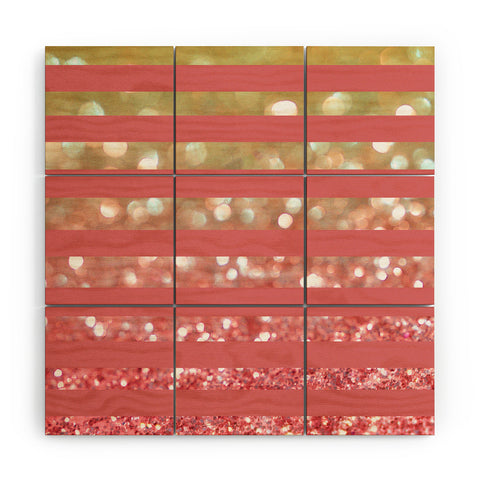 Lisa Argyropoulos Champagne Tango Stripes Wood Wall Mural