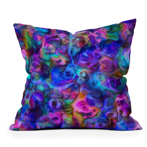 Lisa Argyropoulos Colour Aquatica Berry Blue Outdoor Throw Pillow