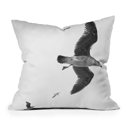 Lisa Argyropoulos Flight of Fancy Monochrome Outdoor Throw Pillow