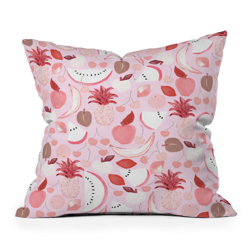 Lisa Argyropoulos Fruit Punch Blushing Outdoor Throw Pillow