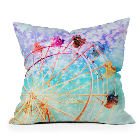 Lisa Argyropoulos Galaxy Wheel Outdoor Throw Pillow