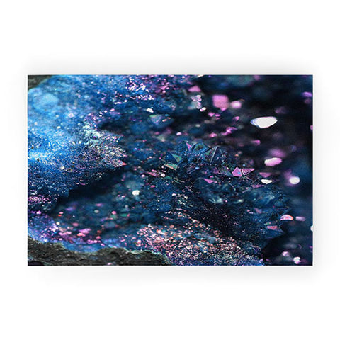 Lisa Argyropoulos Geode Abstract Teal Welcome Mat