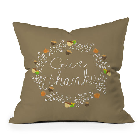 Lisa Argyropoulos Giving Thanks Outdoor Throw Pillow
