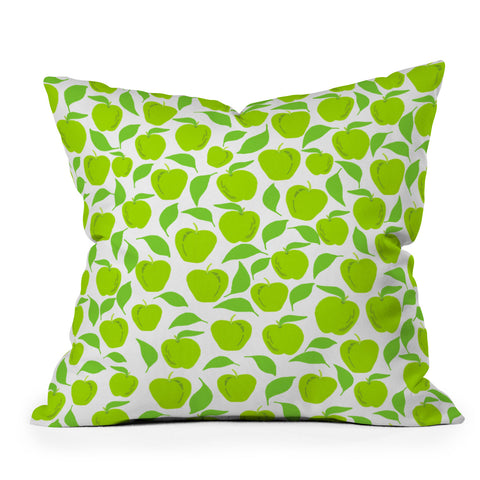 Lisa Argyropoulos Green Apples Outdoor Throw Pillow
