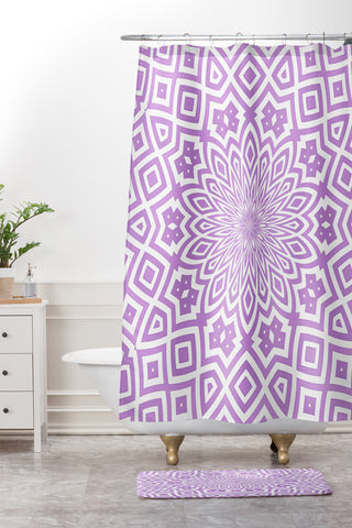 Lisa Argyropoulos Helena Lavender Shower Curtain And Mat
