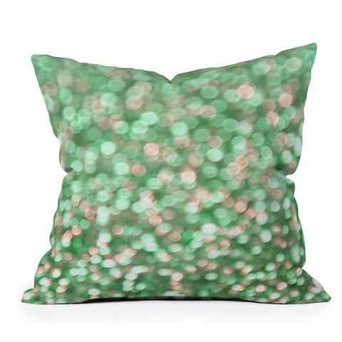 Lisa Argyropoulos Holiday Cheer Mint Outdoor Throw Pillow