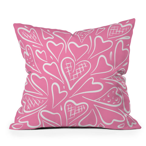 Lisa Argyropoulos Love is in the Air Rose Pink Outdoor Throw Pillow