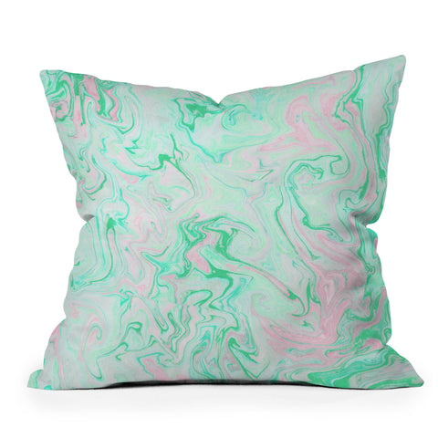 Lisa Argyropoulos Marble Twist Spring Outdoor Throw Pillow