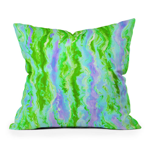 Lisa Argyropoulos Marbled Spring Outdoor Throw Pillow